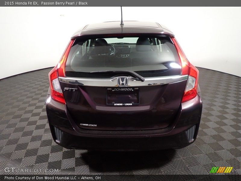 Passion Berry Pearl / Black 2015 Honda Fit EX