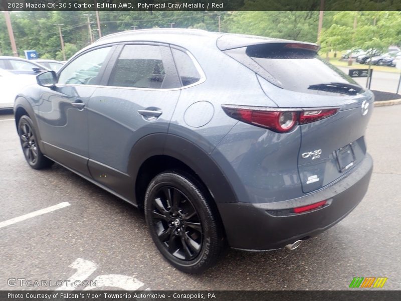 Polymetal Gray Metallic / Red 2023 Mazda CX-30 S Carbon Edition AWD
