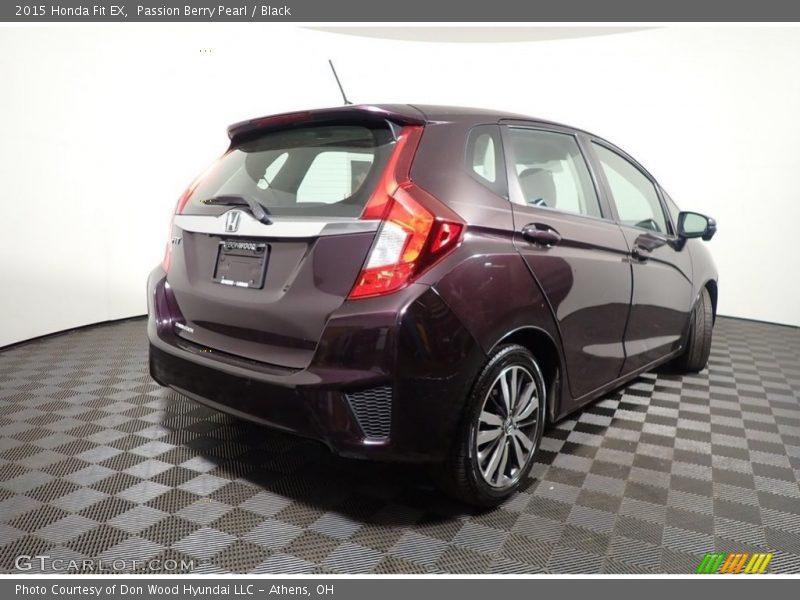 Passion Berry Pearl / Black 2015 Honda Fit EX