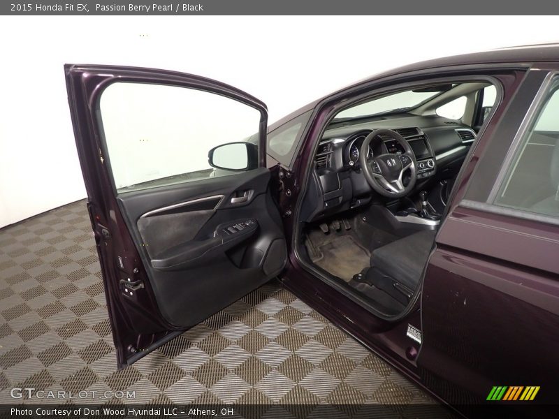 Passion Berry Pearl / Black 2015 Honda Fit EX