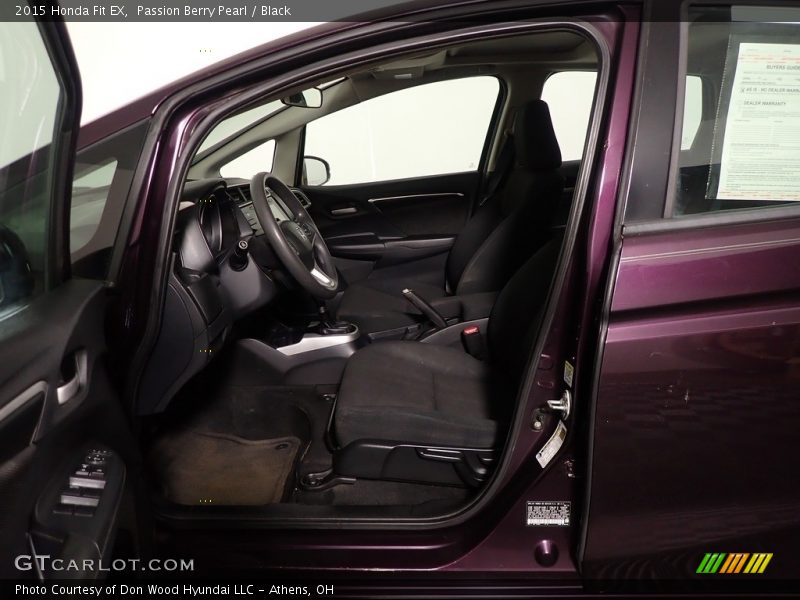 Passion Berry Pearl / Black 2015 Honda Fit EX