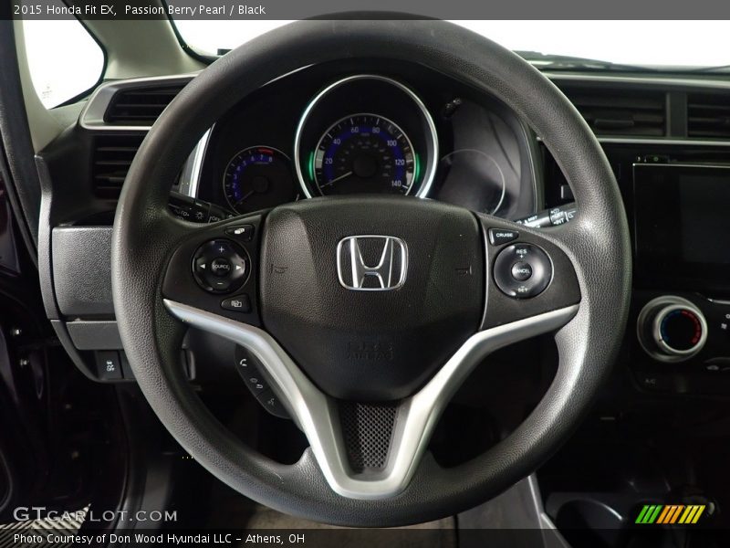 Passion Berry Pearl / Black 2015 Honda Fit EX