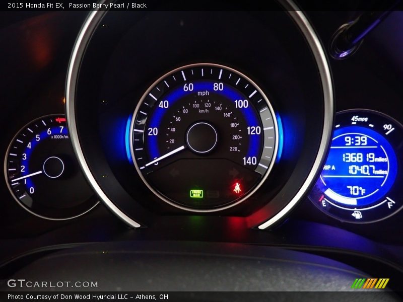 Passion Berry Pearl / Black 2015 Honda Fit EX