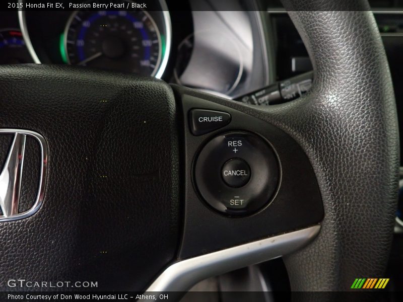 Passion Berry Pearl / Black 2015 Honda Fit EX