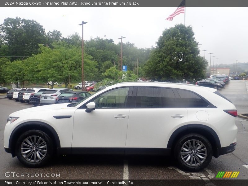 Rhodium White Premium / Black 2024 Mazda CX-90 Preferred Plus AWD