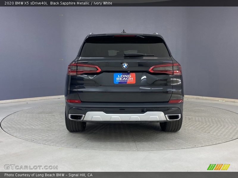 Black Sapphire Metallic / Ivory White 2020 BMW X5 sDrive40i