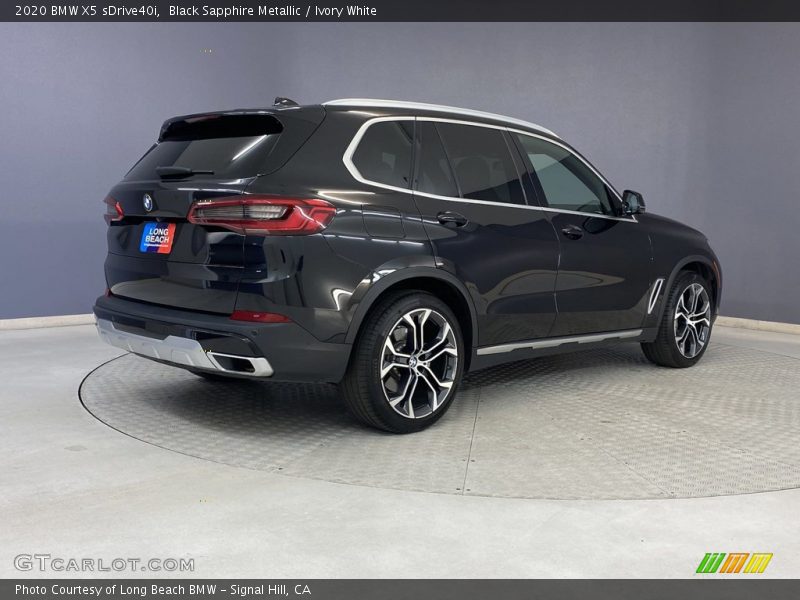 Black Sapphire Metallic / Ivory White 2020 BMW X5 sDrive40i