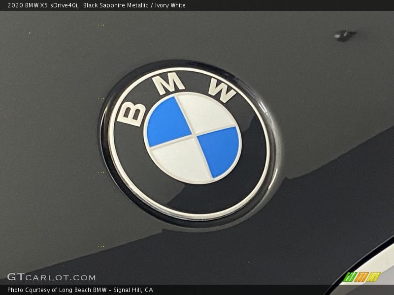 Black Sapphire Metallic / Ivory White 2020 BMW X5 sDrive40i