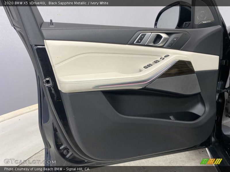 Black Sapphire Metallic / Ivory White 2020 BMW X5 sDrive40i