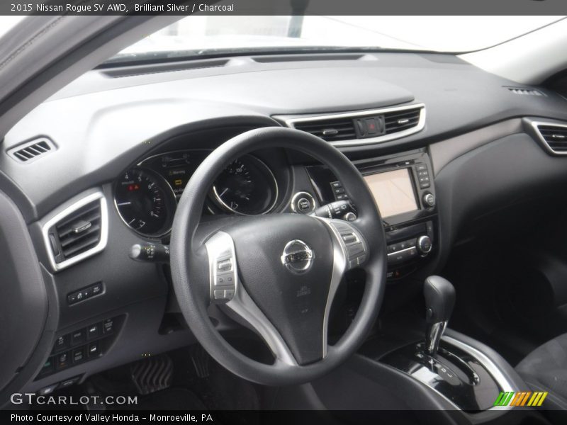 Brilliant Silver / Charcoal 2015 Nissan Rogue SV AWD