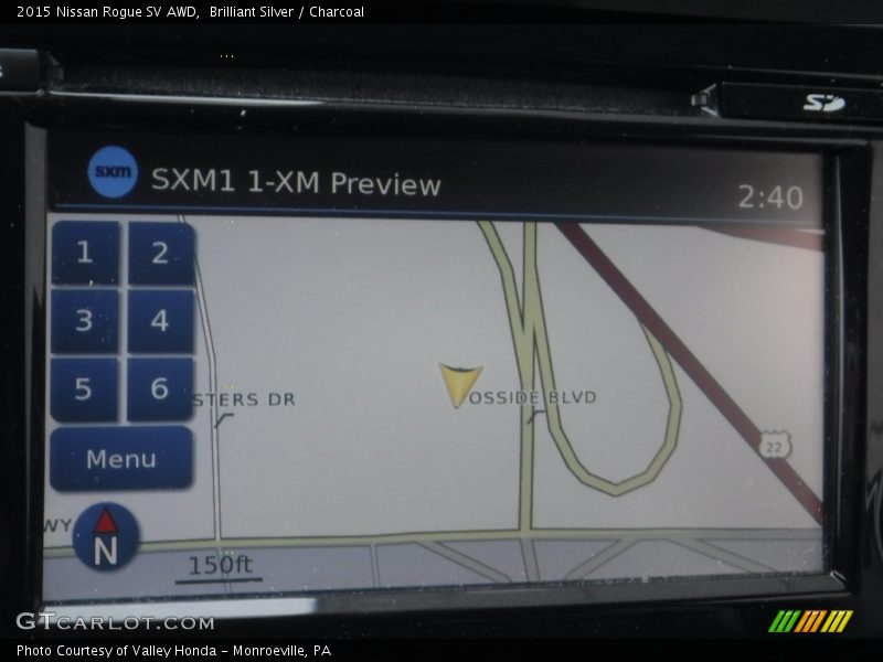 Brilliant Silver / Charcoal 2015 Nissan Rogue SV AWD