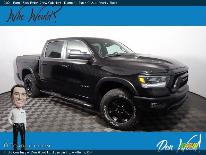 Diamond Black Crystal Pearl / Black 2021 Ram 1500 Rebel Crew Cab 4x4