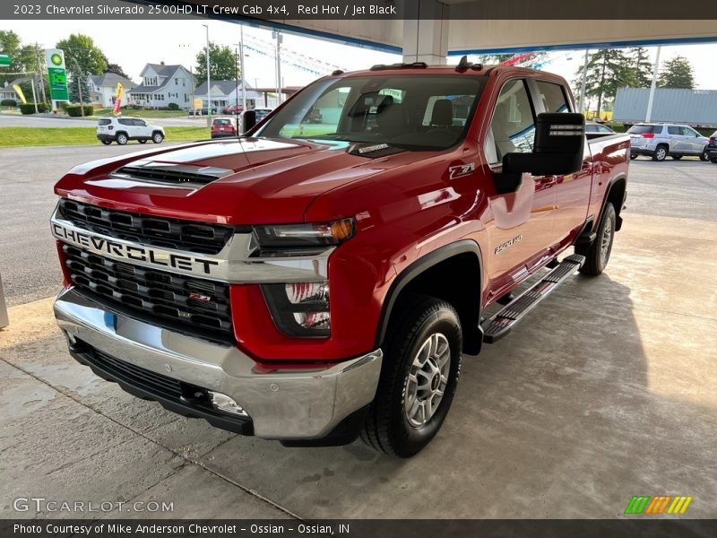 Red Hot / Jet Black 2023 Chevrolet Silverado 2500HD LT Crew Cab 4x4