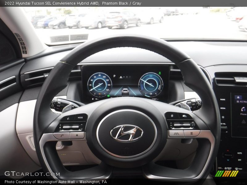 Phantom Black / Gray 2022 Hyundai Tucson SEL Convienience Hybrid AWD