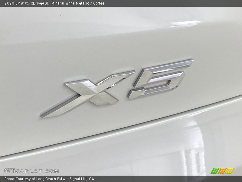 Mineral White Metallic / Coffee 2020 BMW X5 xDrive40i