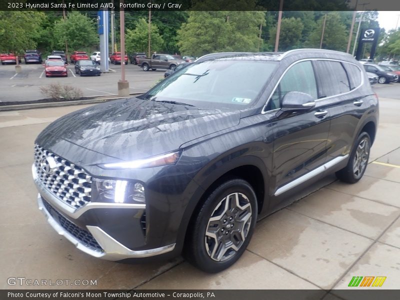 Portofino Gray / Gray 2023 Hyundai Santa Fe Limited AWD
