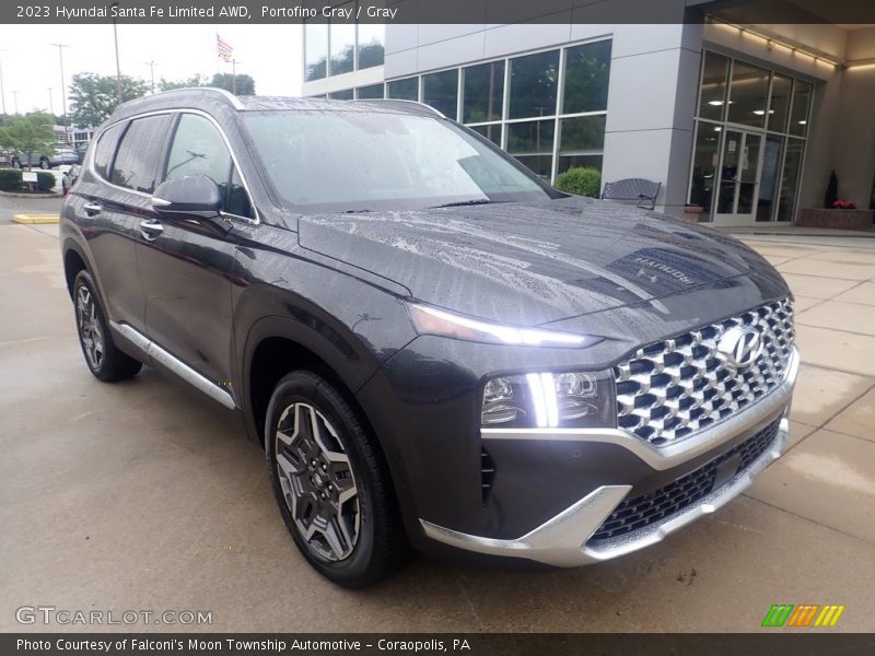 Portofino Gray / Gray 2023 Hyundai Santa Fe Limited AWD