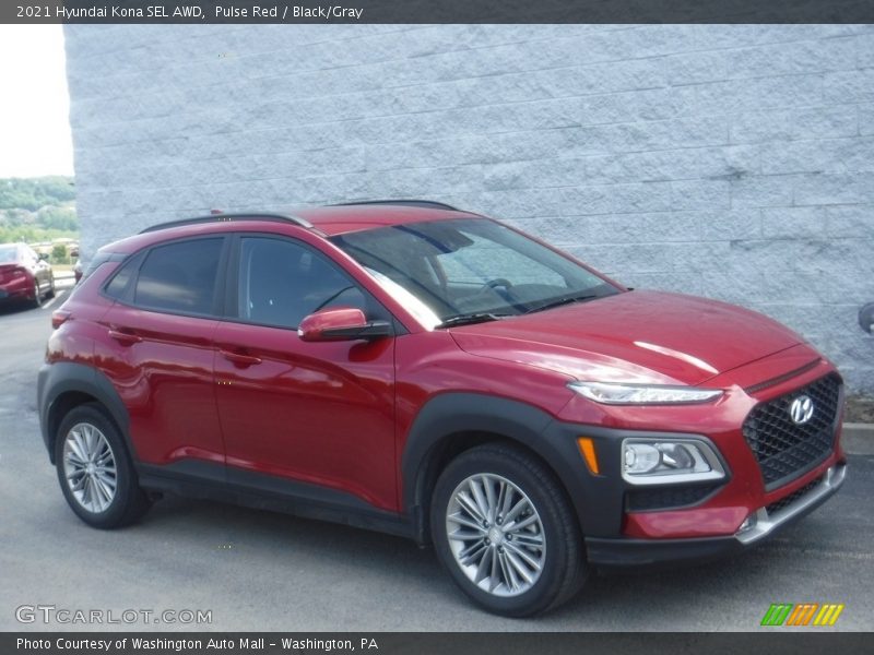 Pulse Red / Black/Gray 2021 Hyundai Kona SEL AWD