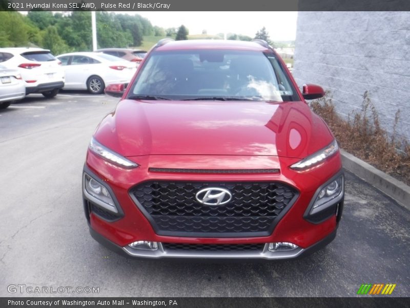 Pulse Red / Black/Gray 2021 Hyundai Kona SEL AWD