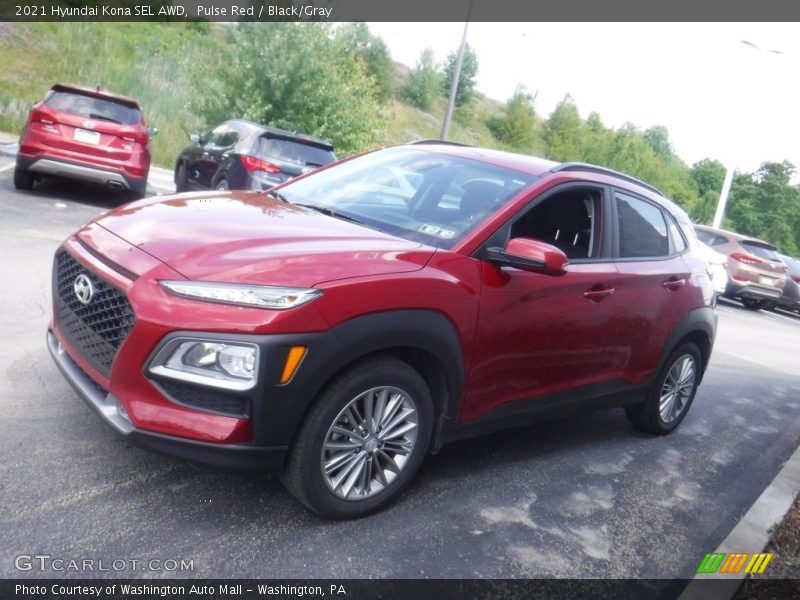 Pulse Red / Black/Gray 2021 Hyundai Kona SEL AWD