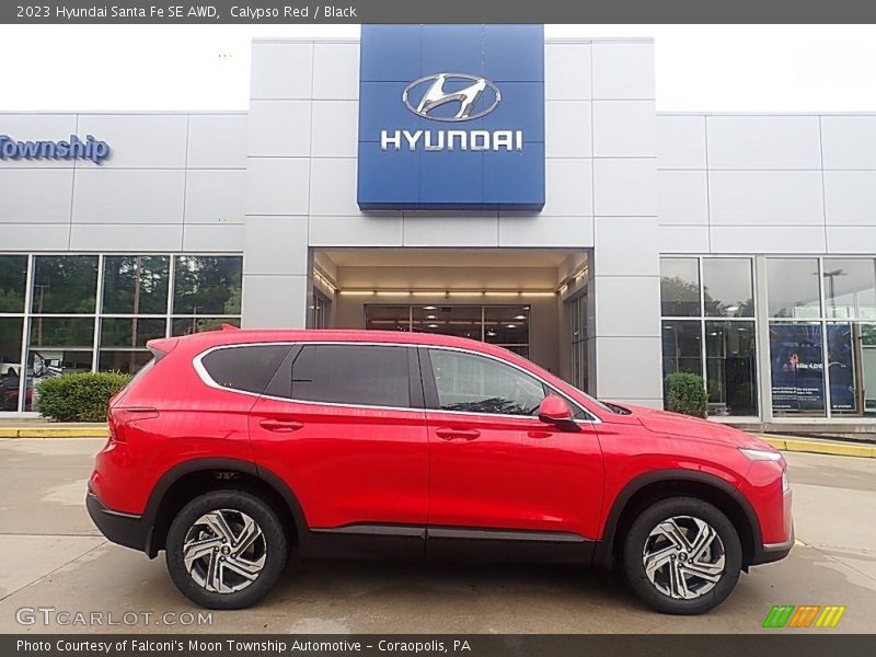 Calypso Red / Black 2023 Hyundai Santa Fe SE AWD