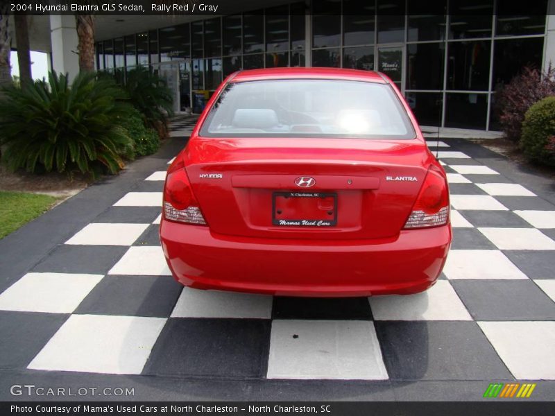 Rally Red / Gray 2004 Hyundai Elantra GLS Sedan