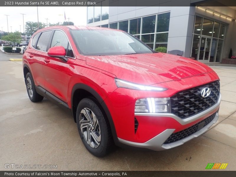 Calypso Red / Black 2023 Hyundai Santa Fe SE AWD