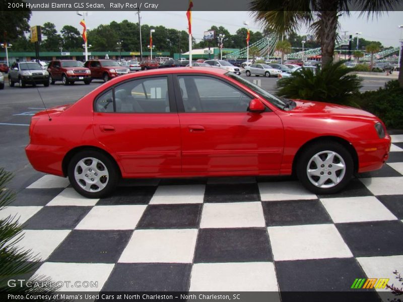 Rally Red / Gray 2004 Hyundai Elantra GLS Sedan