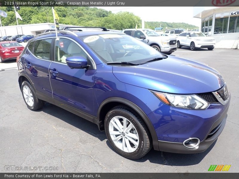Caspian Blue Metallic / Light Gray 2019 Nissan Rogue Sport SV AWD