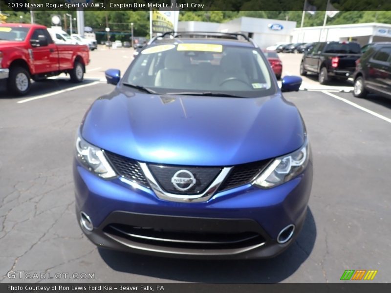 Caspian Blue Metallic / Light Gray 2019 Nissan Rogue Sport SV AWD