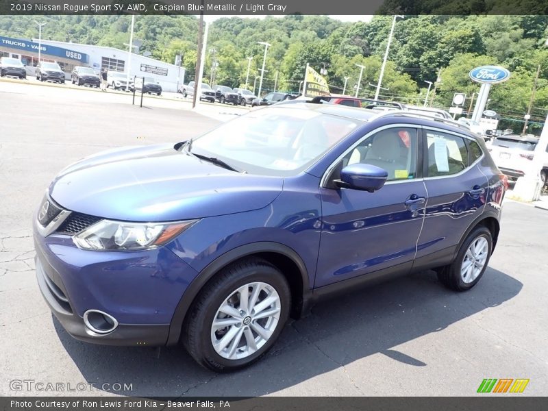 Caspian Blue Metallic / Light Gray 2019 Nissan Rogue Sport SV AWD