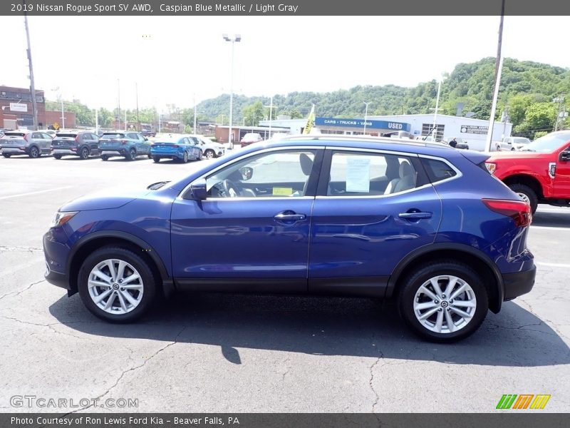 Caspian Blue Metallic / Light Gray 2019 Nissan Rogue Sport SV AWD