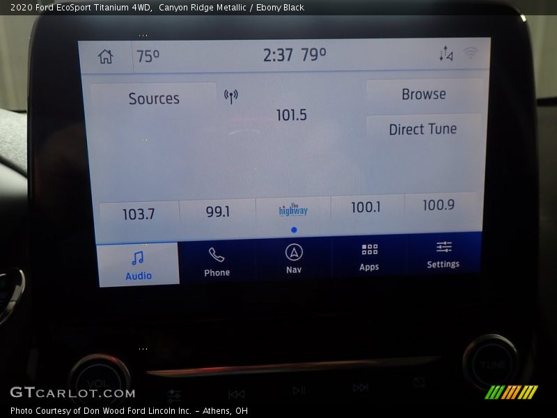 Canyon Ridge Metallic / Ebony Black 2020 Ford EcoSport Titanium 4WD
