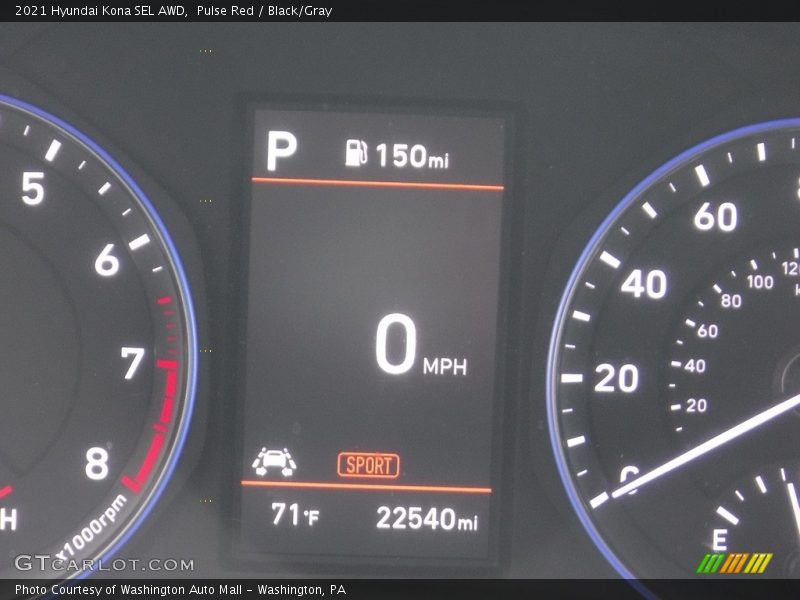 Pulse Red / Black/Gray 2021 Hyundai Kona SEL AWD