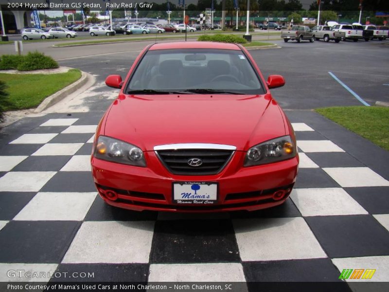 Rally Red / Gray 2004 Hyundai Elantra GLS Sedan