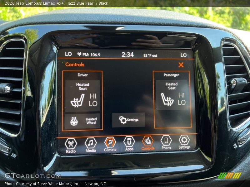 Controls of 2020 Compass Limted 4x4