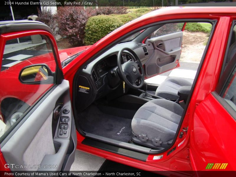 Rally Red / Gray 2004 Hyundai Elantra GLS Sedan
