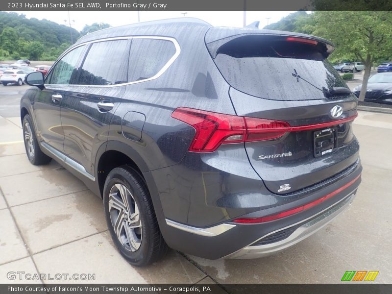 Portofino Gray / Gray 2023 Hyundai Santa Fe SEL AWD