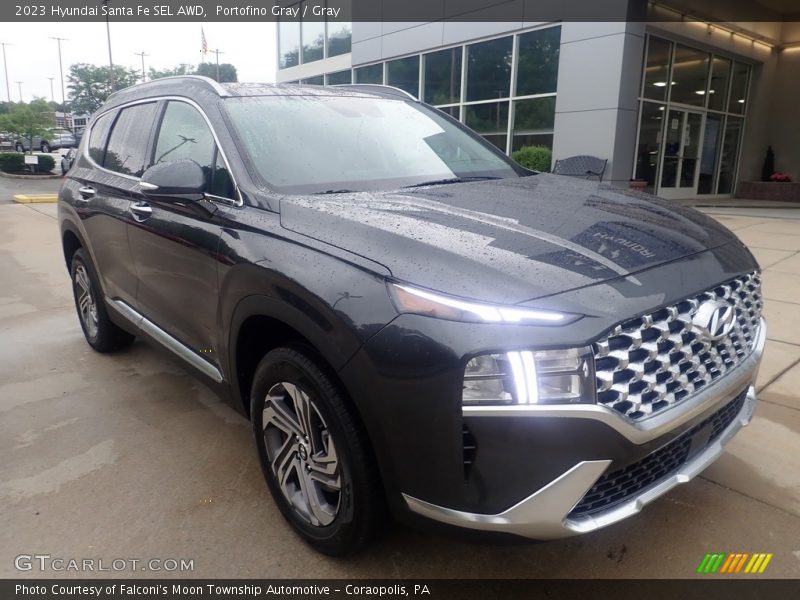 Portofino Gray / Gray 2023 Hyundai Santa Fe SEL AWD