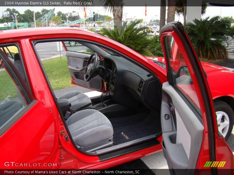 Rally Red / Gray 2004 Hyundai Elantra GLS Sedan
