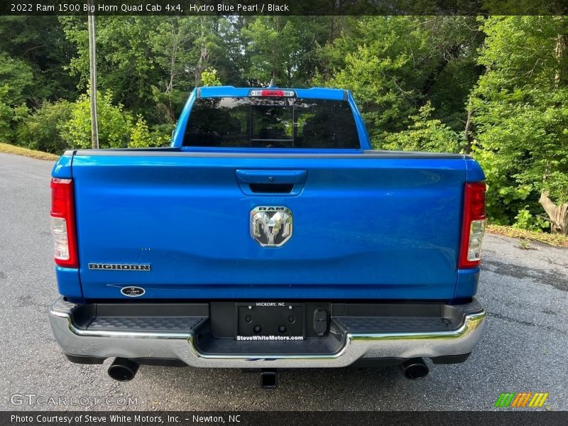 Hydro Blue Pearl / Black 2022 Ram 1500 Big Horn Quad Cab 4x4