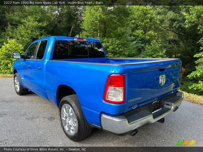 Hydro Blue Pearl / Black 2022 Ram 1500 Big Horn Quad Cab 4x4