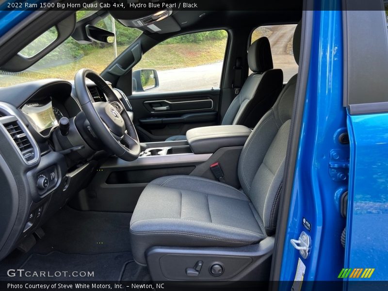 Hydro Blue Pearl / Black 2022 Ram 1500 Big Horn Quad Cab 4x4