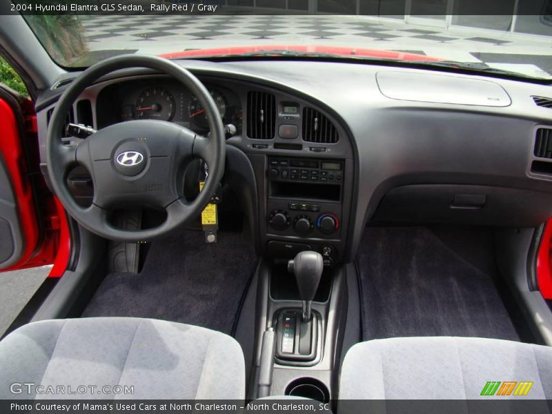 Rally Red / Gray 2004 Hyundai Elantra GLS Sedan
