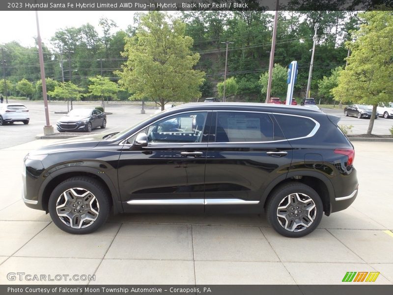 Black Noir Pearl / Black 2023 Hyundai Santa Fe Hybrid Limited AWD Plug-In Hybrid