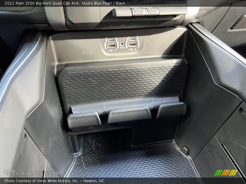 Hydro Blue Pearl / Black 2022 Ram 1500 Big Horn Quad Cab 4x4