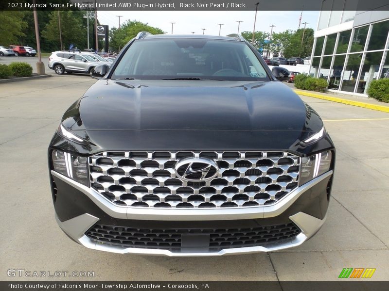 Black Noir Pearl / Black 2023 Hyundai Santa Fe Hybrid Limited AWD Plug-In Hybrid