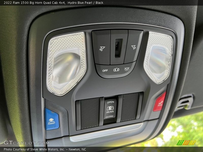Hydro Blue Pearl / Black 2022 Ram 1500 Big Horn Quad Cab 4x4