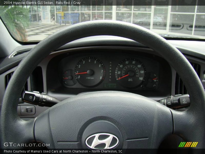Rally Red / Gray 2004 Hyundai Elantra GLS Sedan