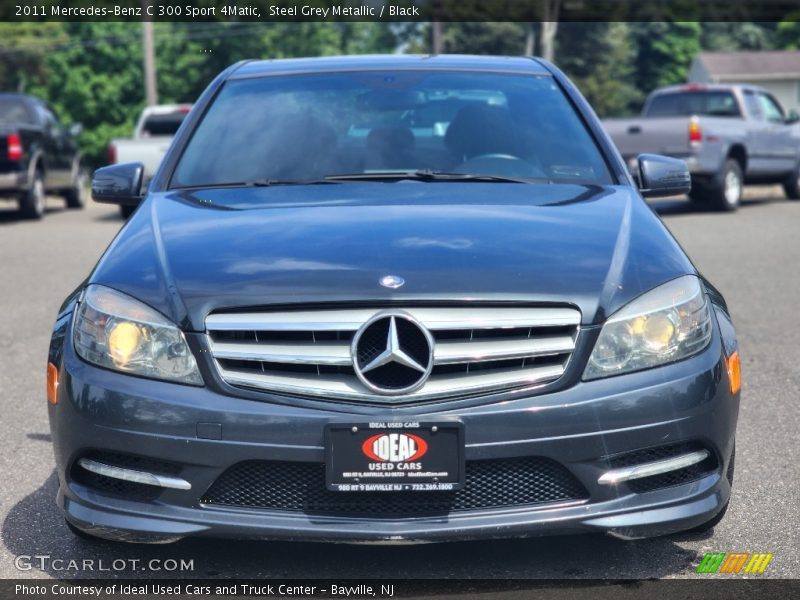 Steel Grey Metallic / Black 2011 Mercedes-Benz C 300 Sport 4Matic